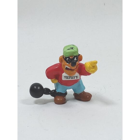 Vintage Disney Beagle Boys 167671 Duck Tales Prisoner PVC Figure 2" 1986 - Picture 1 of 7